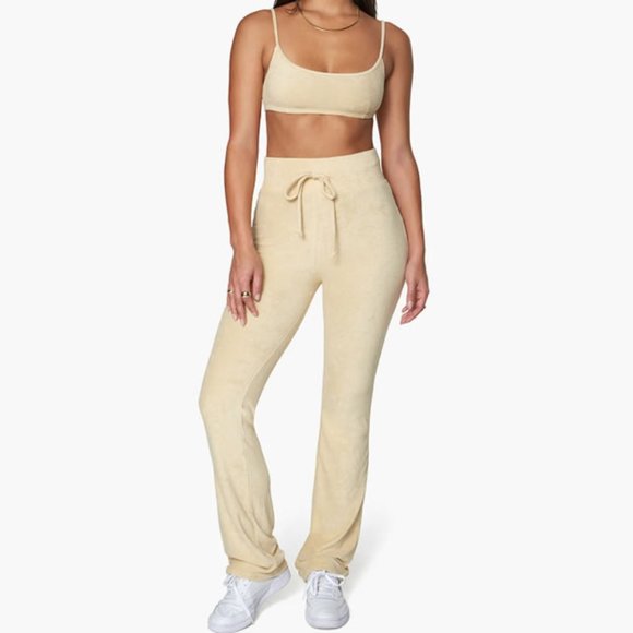 SALE - NWT Women's Danielle Bernstein Pull On Towel Terry Bra Top Taupe XXL - Picture 3 of 8